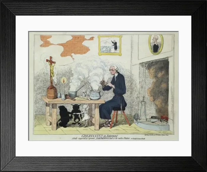 Framed Print : Cincinnatus in retirement falsely supposed to represent Jesu Framed Print : Cincinnatus in retirement falsely supposed to represent Jesu