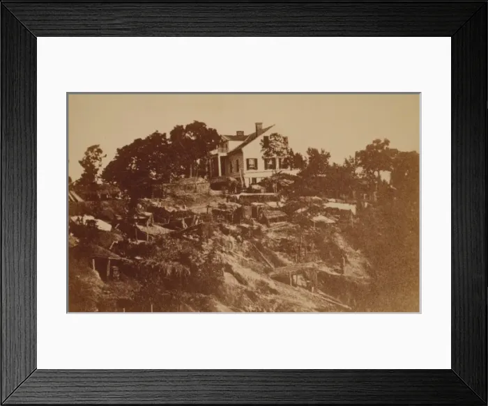 Framed Print : Quarters of Logans division in the trenches in front of Vic Framed Print : Quarters of Logans division in the trenches in front of Vic