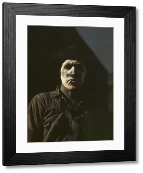 Framed Print : Worker at carbon black plant, Sunray, Texas Framed Print : Worker at carbon black plant, Sunray, Texas