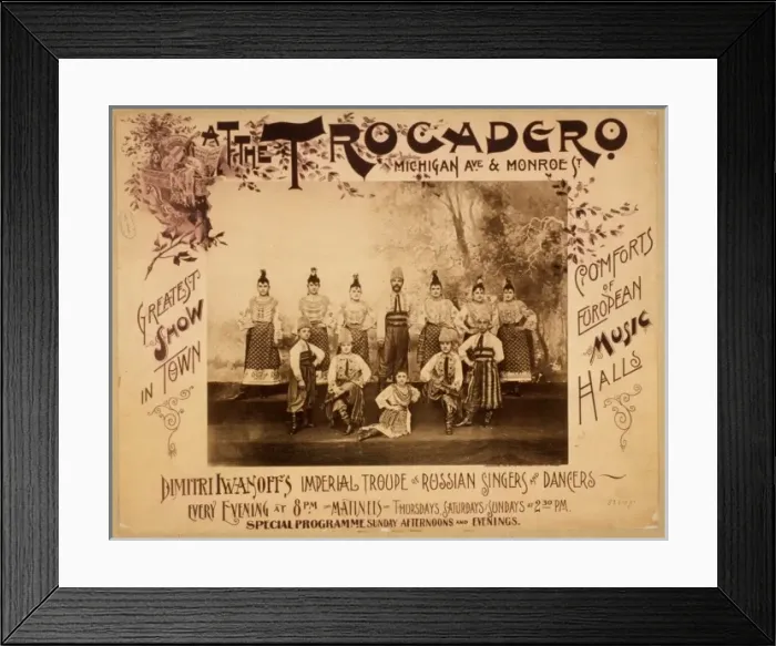 Framed Print : Dimitri Iwanoffs Imperial Troup of Russian singers and danc Framed Print : Dimitri Iwanoffs Imperial Troup of Russian singers and danc