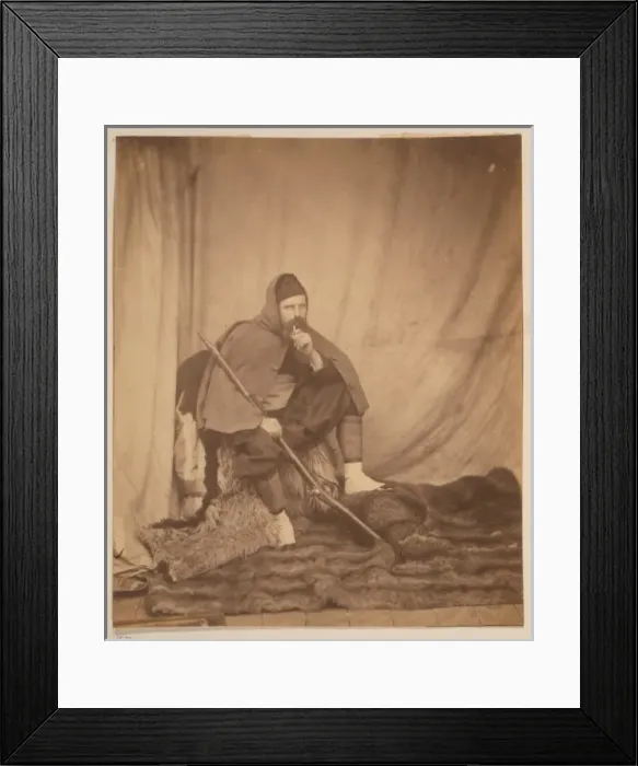 Framed Print : A Zouave. Roger Fenton, full-length portrait, dressed in a Zouave uniform Framed Print : A Zouave. Roger Fenton, full-length portrait, dressed in a Zouave uniform