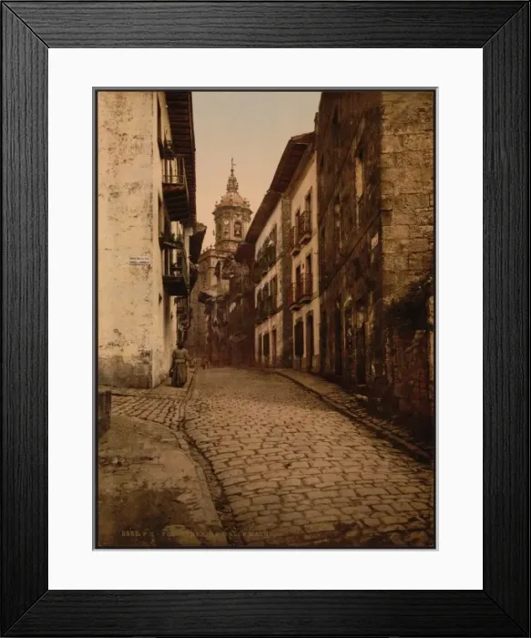 Framed Print : Calle Mayor, Fuenterrabia, Spain Framed Print : Calle Mayor, Fuenterrabia, Spain