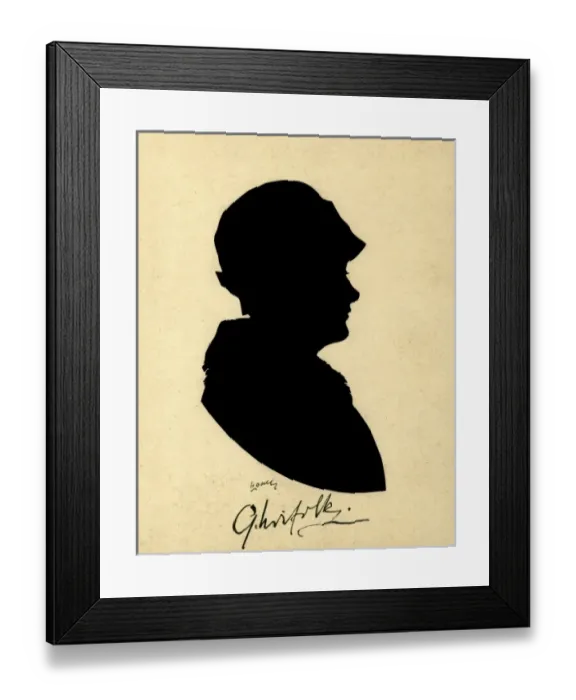 Framed Print : Profile portrait - Silhouette Framed Print : Profile portrait - Silhouette