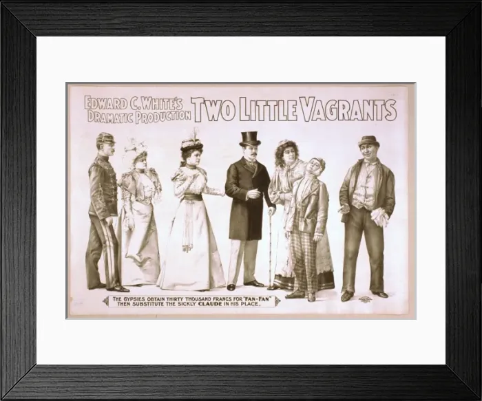 Framed Print : Edward C. Whites dramatic production, Two little vagrants Framed Print : Edward C. Whites dramatic production, Two little vagrants