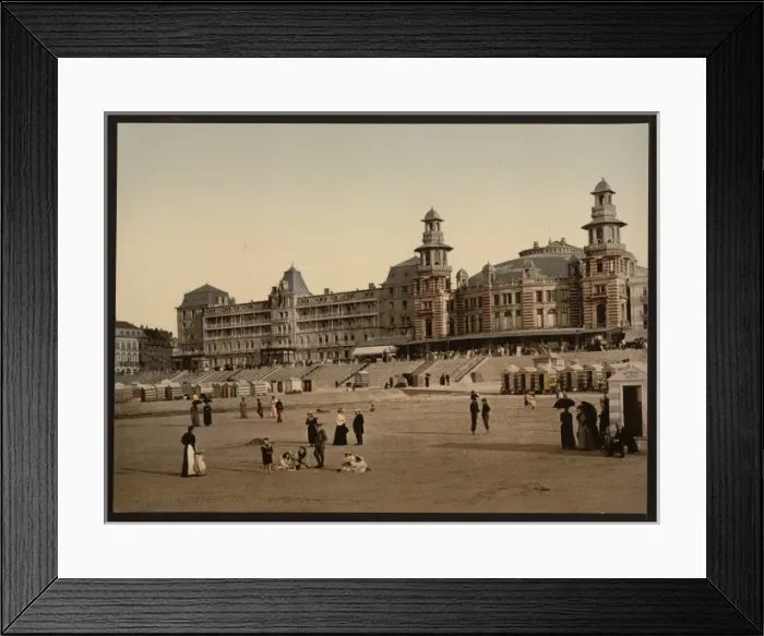 Framed Print : The beach and Kursaal, (i. e. Cursaal), Blankenberghe, Belgi Framed Print : The beach and Kursaal, (i. e. Cursaal), Blankenberghe, Belgi