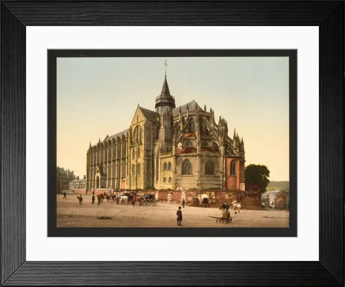 Framed Print : The Church in the town, Eu, France Framed Print : The Church in the town, Eu, France