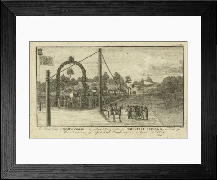 Framed Print : An east view of Grays Ferry, near Philadelphia - with the t
