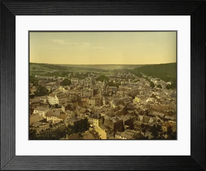 Framed Print : From the Bellevue Pavilion, Spa, Belgium Framed Print : From the Bellevue Pavilion, Spa, Belgium