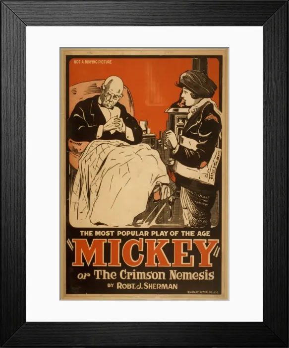Framed Print : Mickey or The crimson nemesis by Robt. J. Sherman the most p Framed Print : Mickey or The crimson nemesis by Robt. J. Sherman the most p