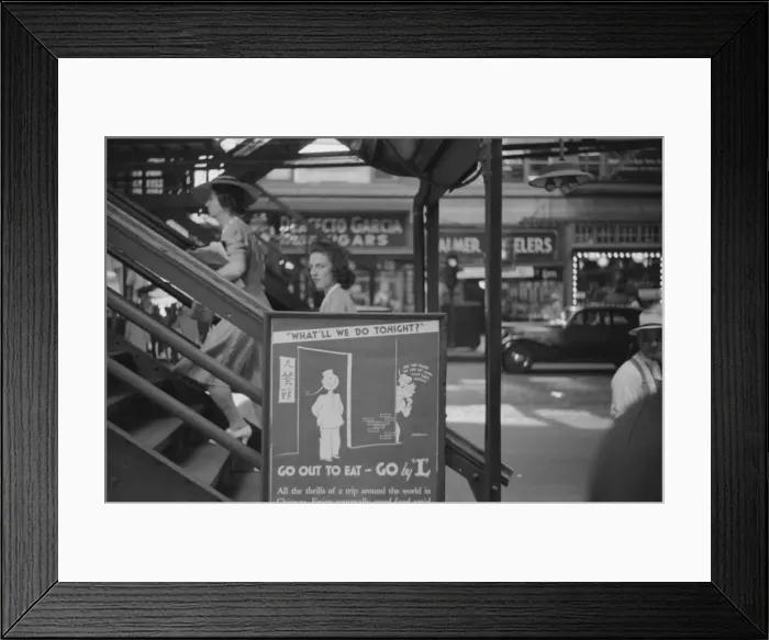 Framed Print : Ascending steps of El, Chicago, Illinois Framed Print : Ascending steps of El, Chicago, Illinois