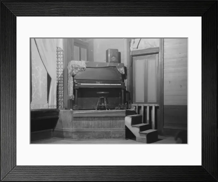 Framed Print : Piano on platform in auditorium, New Iberia, Louisiana Framed Print : Piano on platform in auditorium, New Iberia, Louisiana