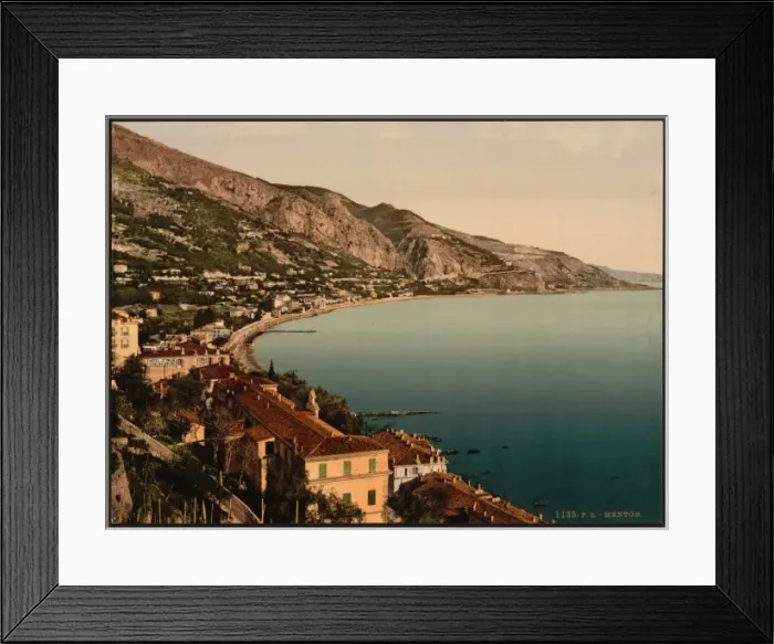 Framed Print : General view, Mentone, Riviera Framed Print : General view, Mentone, Riviera