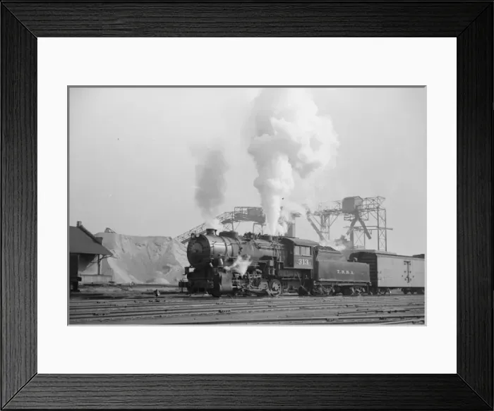 Framed Print : Railroad yards along riverfront, St. Louis, Missouri Framed Print : Railroad yards along riverfront, St. Louis, Missouri