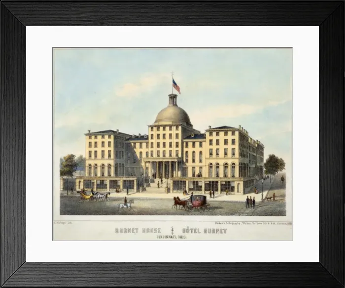 Framed Print : Burnet House; Hotel Burnet, Cincinnati, Ohio Framed Print : Burnet House; Hotel Burnet, Cincinnati, Ohio