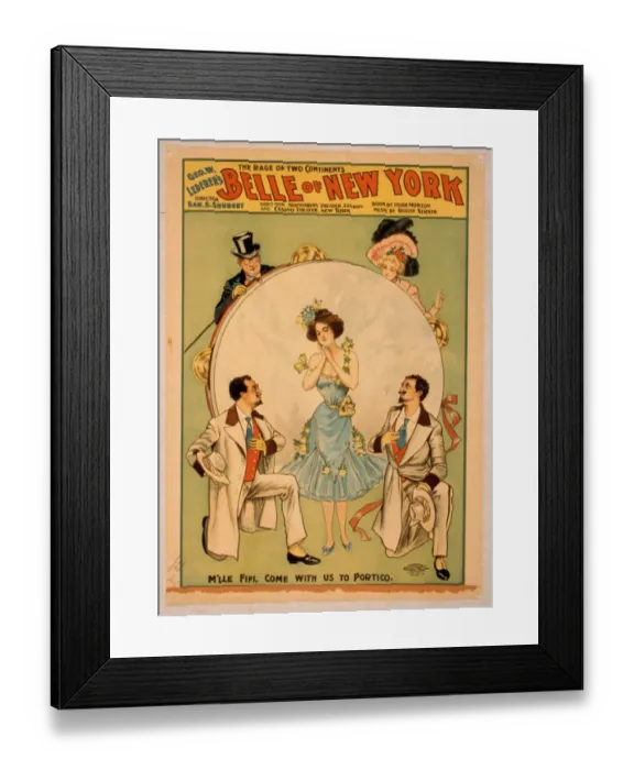 Framed Print : Geo. W. Lederers Belle of New York the rage of two continen Framed Print : Geo. W. Lederers Belle of New York the rage of two continen