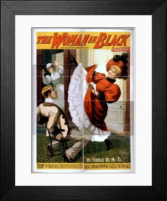Framed Print : The woman in black by H. Grattan Donnelly Framed Print : The woman in black by H. Grattan Donnelly