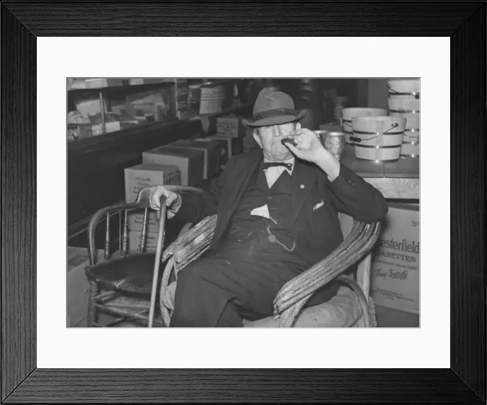 Framed Print : RB Whitley, who was one of the first citizens of the town an Framed Print : RB Whitley, who was one of the first citizens of the town an