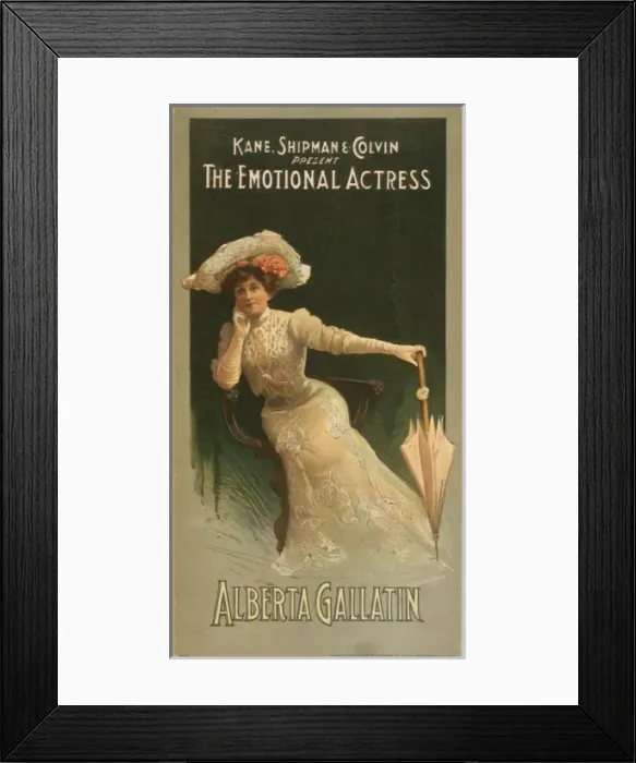 Framed Print : Kane, Shipman & Colvin present the emotional actress, Albert Framed Print : Kane, Shipman & Colvin present the emotional actress, Albert