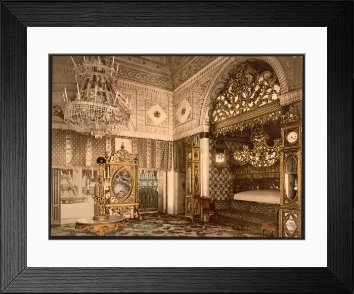 Framed Print : Bedchamber of the late Bey of Tunis, Kasr-el-Said, Tunisia Framed Print : Bedchamber of the late Bey of Tunis, Kasr-el-Said, Tunisia