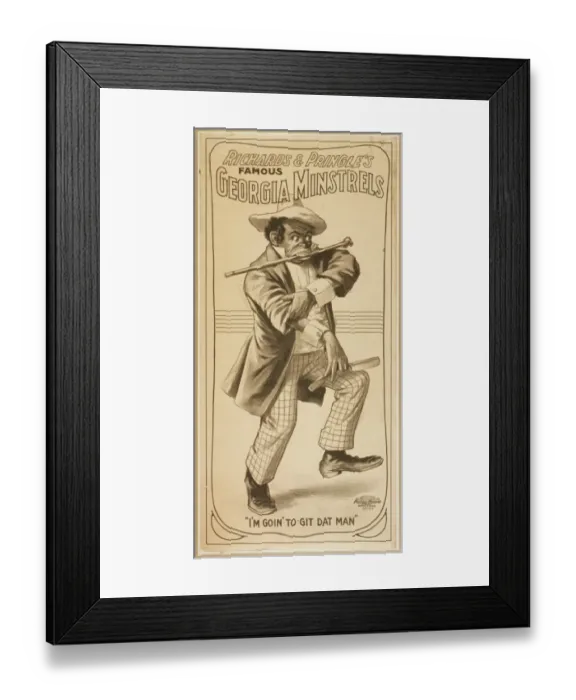 Framed Print : Richards & Pringles Famous Georgia Minstrels Richards & Pri Framed Print : Richards & Pringles Famous Georgia Minstrels Richards & Pri