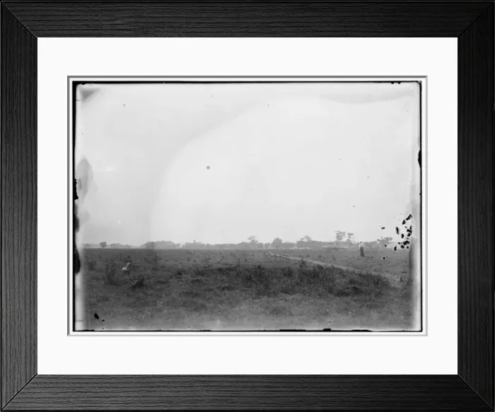 Framed Print : Damaged machine to the right of the launching track at the e
