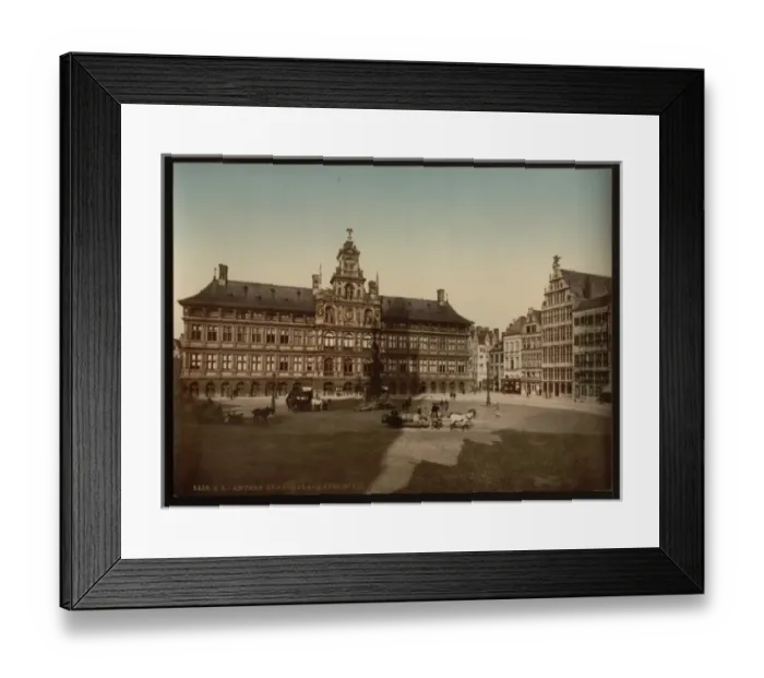 Framed Print : Grande Place with town hall, Antwerp, Belgium Framed Print : Grande Place with town hall, Antwerp, Belgium