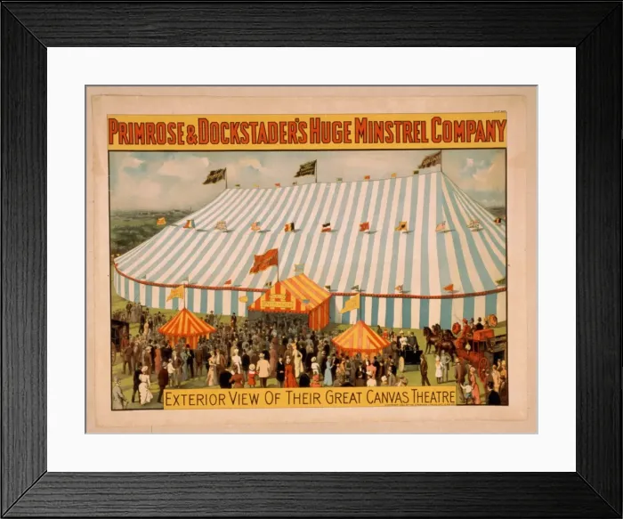 Framed Print : Primrose & Dockstaders Huge Minstrel Company Primrose & Doc Framed Print : Primrose & Dockstaders Huge Minstrel Company Primrose & Doc