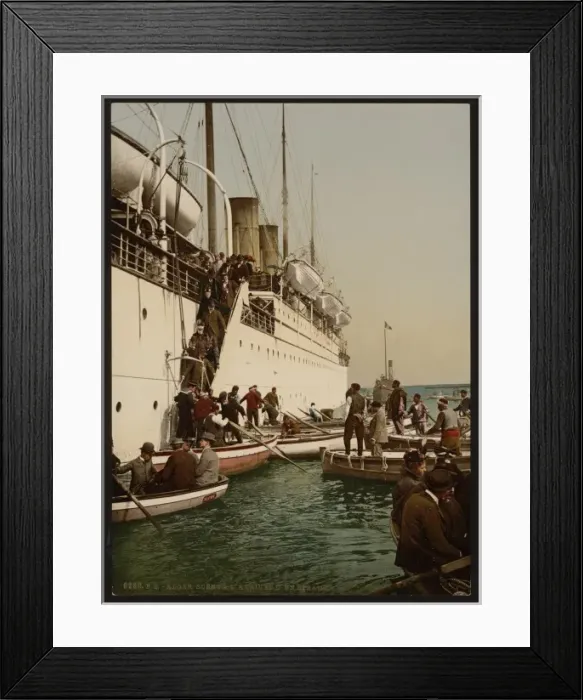 Framed Print : Disembarking from a ship, Algiers, Algeria Framed Print : Disembarking from a ship, Algiers, Algeria
