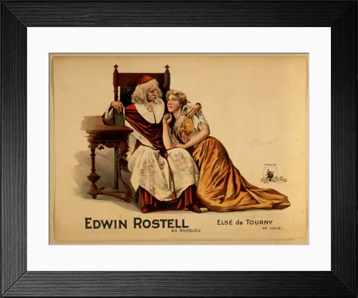 Framed Print : Edwin Rostell as Richelieu, Els de Tourny as Julie Framed Print : Edwin Rostell as Richelieu, Els de Tourny as Julie
