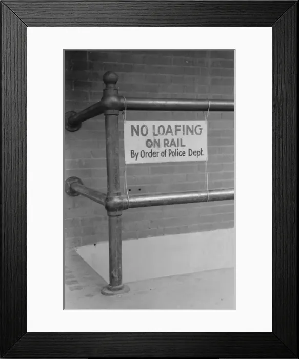 Framed Print : Sign on rail, Las Cruces, New Mexico Framed Print : Sign on rail, Las Cruces, New Mexico