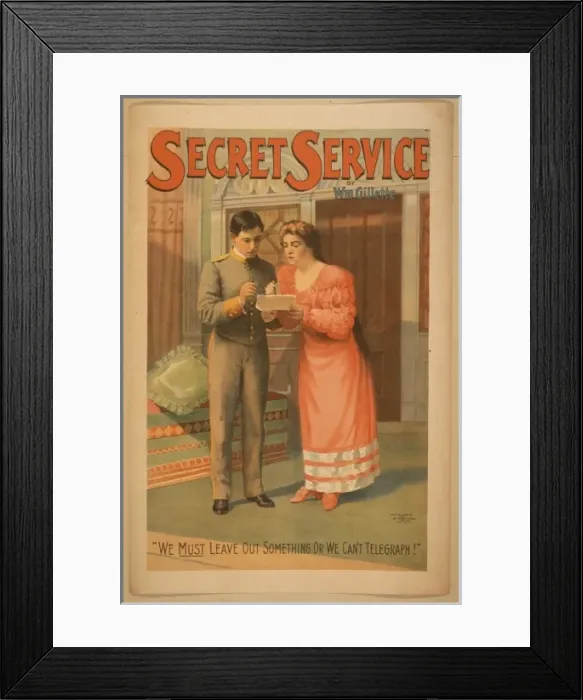 Framed Print : Secret service by Wm. Gillette Framed Print : Secret service by Wm. Gillette