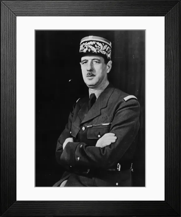Framed Print : General Charles de Gualle of Fighting France Framed Print : General Charles de Gualle of Fighting France
