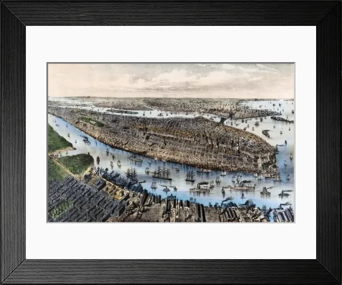 Framed Print : City of New York and Environs Framed Print : City of New York and Environs