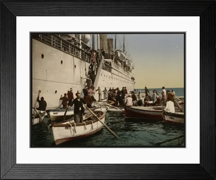Framed Print : Passengers disembarking, Algiers, Algeria Framed Print : Passengers disembarking, Algiers, Algeria