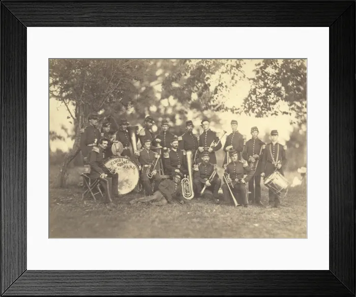 Framed Print : Elmira Cornet Band, Thirty-third Regiment, of the New York S Framed Print : Elmira Cornet Band, Thirty-third Regiment, of the New York S