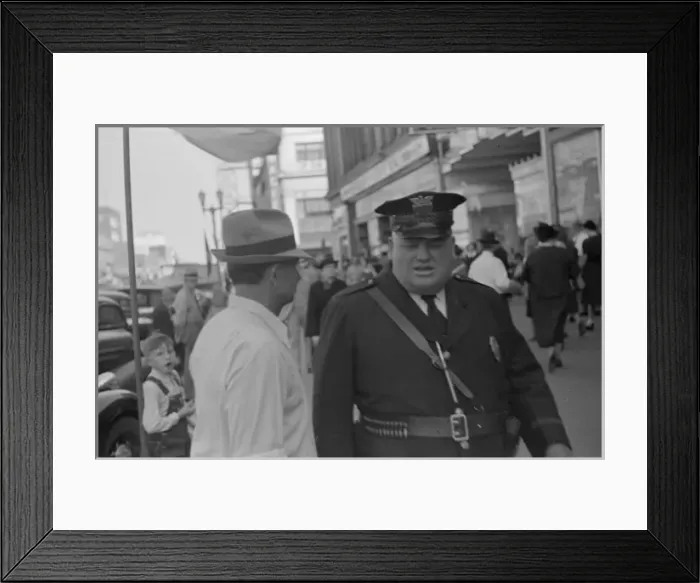 Framed Print : Policeman, Lincoln, Nebraska Framed Print : Policeman, Lincoln, Nebraska