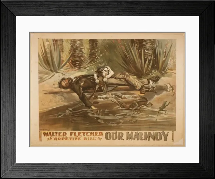 Framed Print : Walter Fletcher as Appetite Bill in Our Malindy Walter Fletc Framed Print : Walter Fletcher as Appetite Bill in Our Malindy Walter Fletc