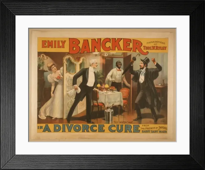 Framed Print : Emily Bancker in A divorce cure from the French of Sardou by Framed Print : Emily Bancker in A divorce cure from the French of Sardou by