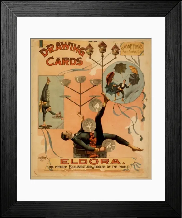 Framed Print : Eldora, the premier equilibrist and juggler of the world Framed Print : Eldora, the premier equilibrist and juggler of the world