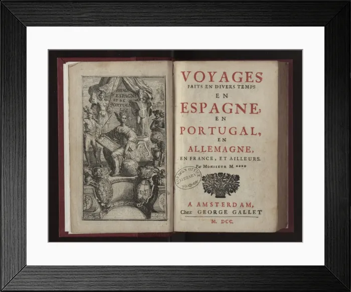 Framed Print : Title page of a travel book Framed Print : Title page of a travel book