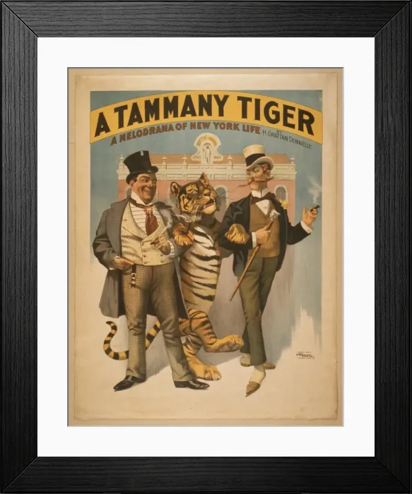 Framed Print : A Tammany tiger a melodrama of New York life by H. Grattan D Framed Print : A Tammany tiger a melodrama of New York life by H. Grattan D