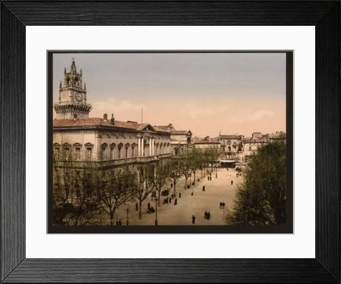 Framed Print : Hotel de ville place, Avignon, Provence, France Framed Print : Hotel de ville place, Avignon, Provence, France