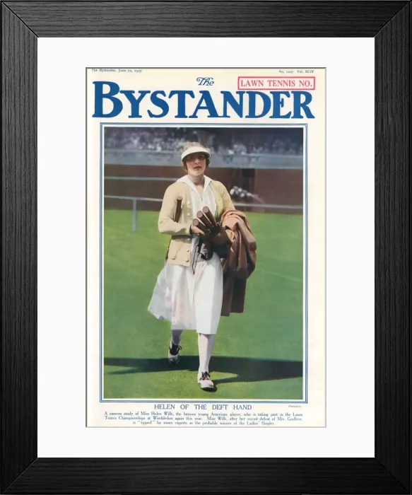 Framed Print : Bystander front cover - Lawn tennis number - Helen Wills Moo Framed Print : Bystander front cover - Lawn tennis number - Helen Wills Moo