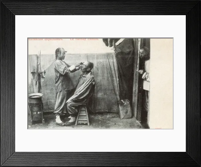 Framed Print : Chinese Barber, Eastern Russia Framed Print : Chinese Barber, Eastern Russia