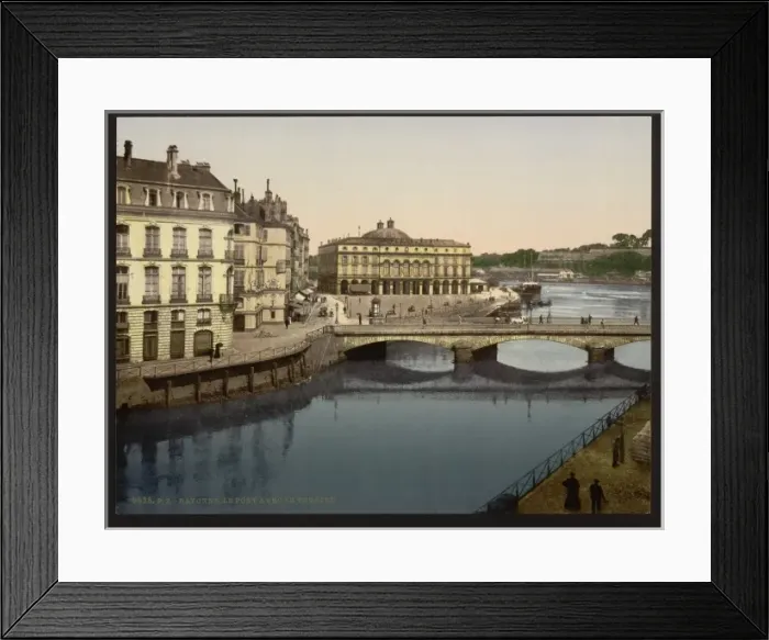 Framed Print : Bridge, Bayonne, Pyrenees, France Framed Print : Bridge, Bayonne, Pyrenees, France