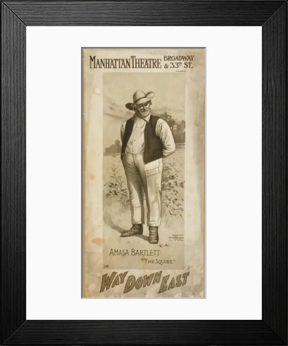 Framed Print : Amasa Bartlett in Way down East Framed Print : Amasa Bartlett in Way down East