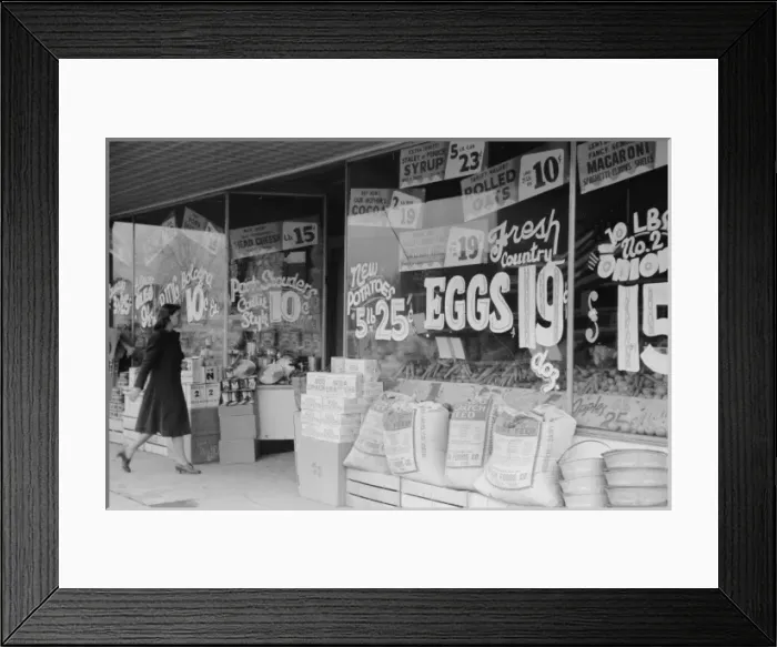 Framed Print : Grocery store, Salem, Illinois Framed Print : Grocery store, Salem, Illinois