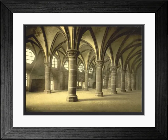 Framed Print : The knights hall, Mont St. Michel, France Framed Print : The knights hall, Mont St. Michel, France