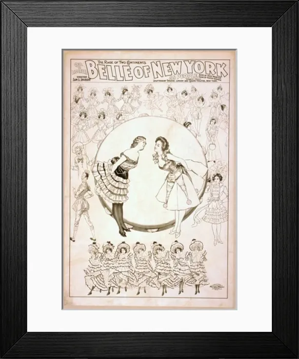Framed Print : Geo. W. Lederers Belle of New York the rage of two continen Framed Print : Geo. W. Lederers Belle of New York the rage of two continen