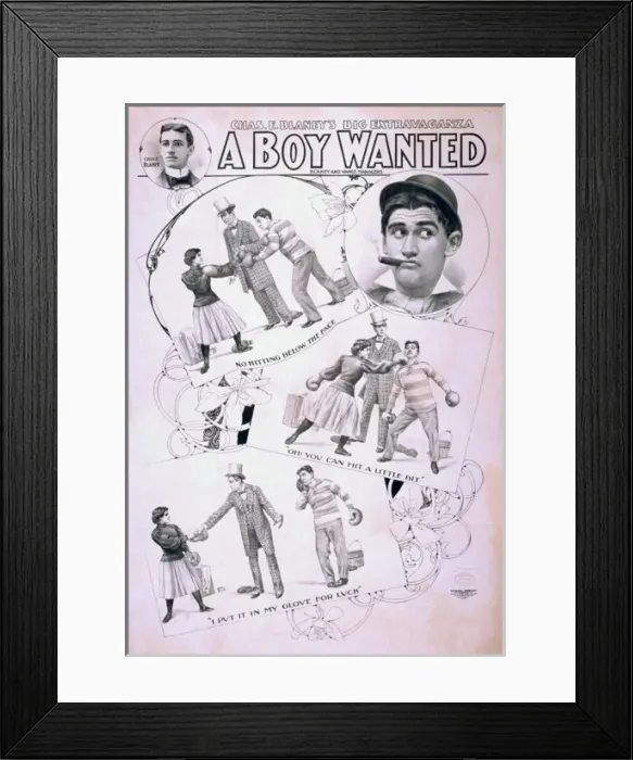 Framed Print : Chas. E. Blaneys big extravaganza, A boy wanted Framed Print : Chas. E. Blaneys big extravaganza, A boy wanted